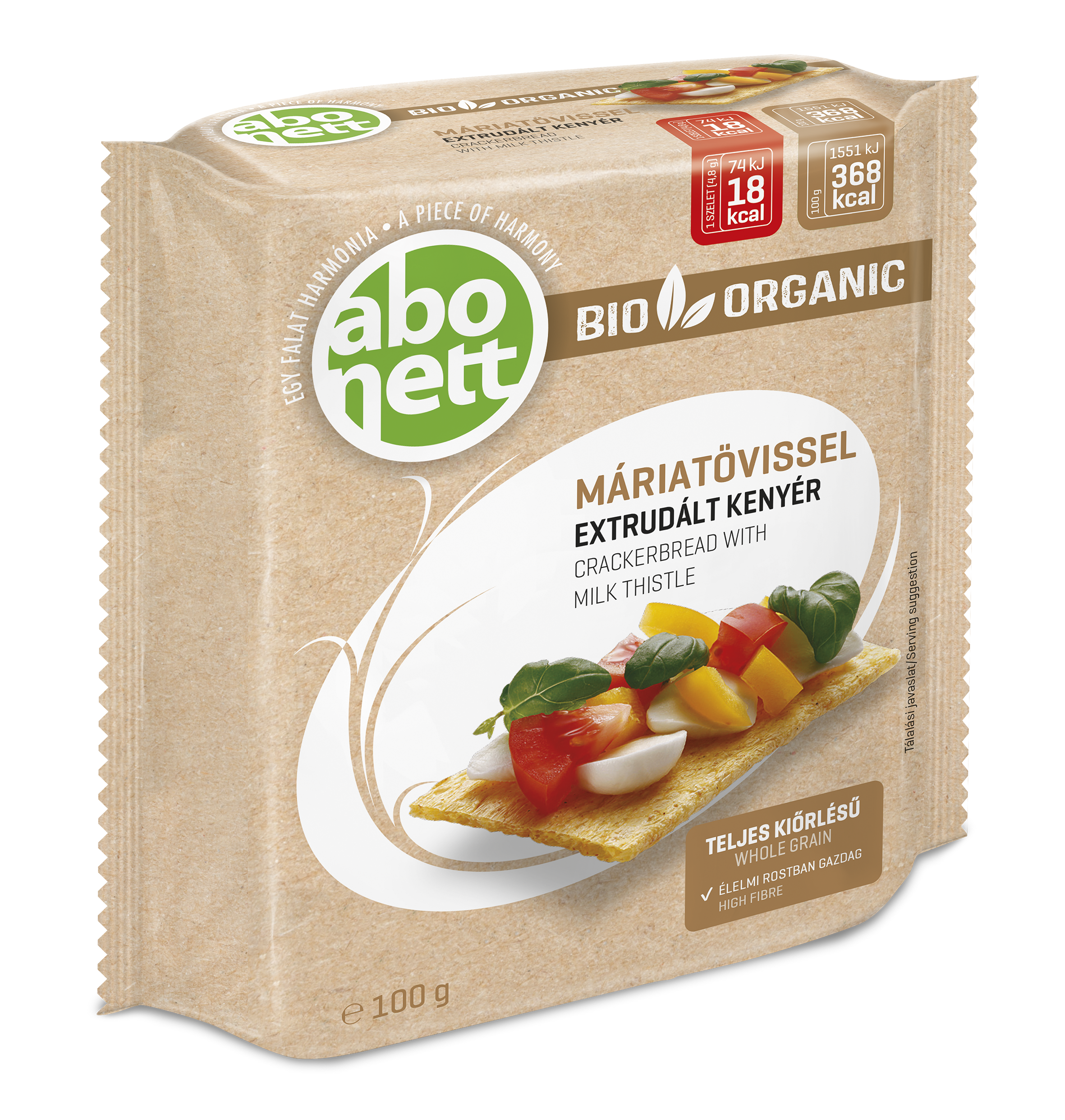 Abonett bio extrudált kenyér, máriatövissel